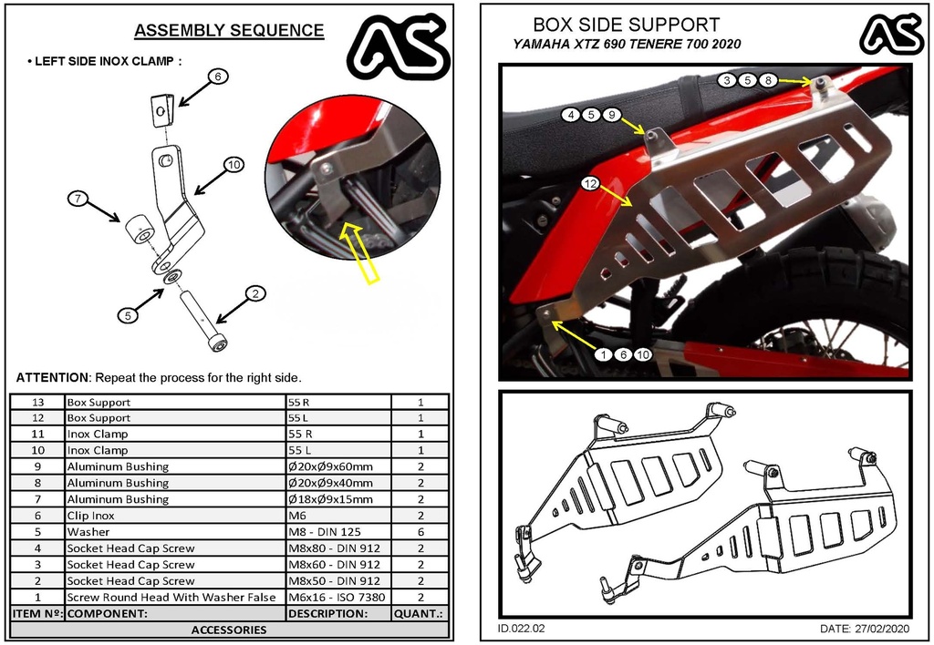 Adventure-Spec Yamaha Tenere 700 Side Luggage Rack