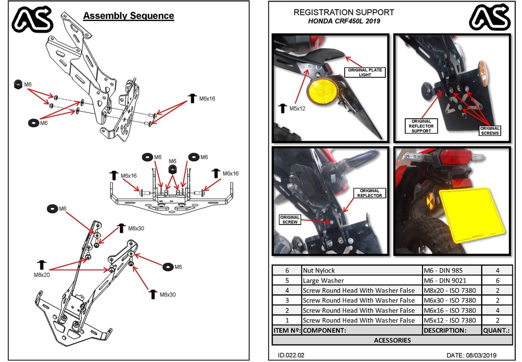 Adventure Spec Honda CRF450L Tail Tidy