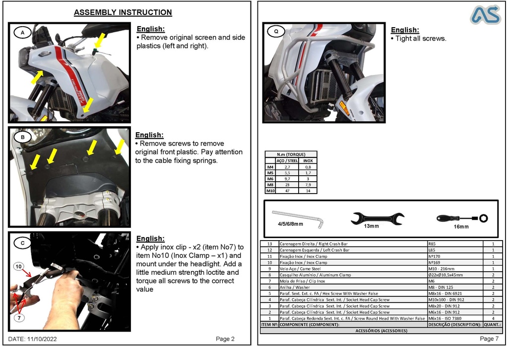 Adventure Spec Ducati Desert X Crashbars