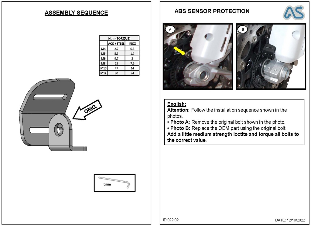 Adventure Spec Ducati Desert X Front ABS Sensor Guard