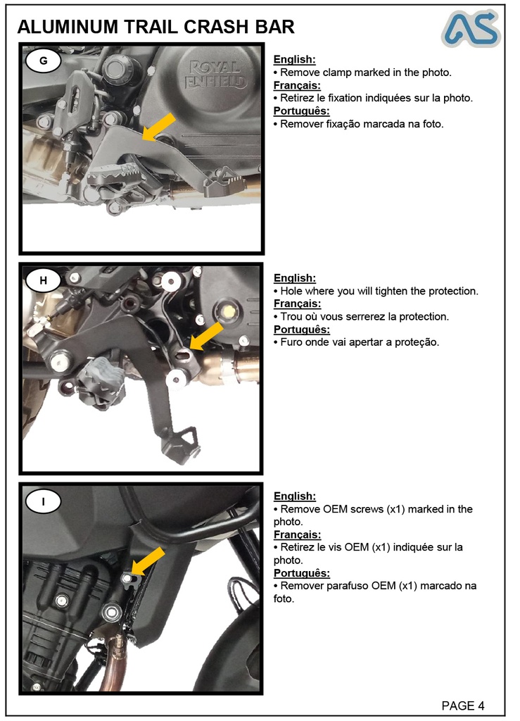 Adventure Spec RE Himalayan 450 Bashplate / low crash bars