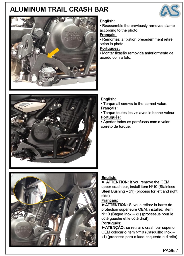 Adventure Spec RE Himalayan 450 Bashplate / low crash bars