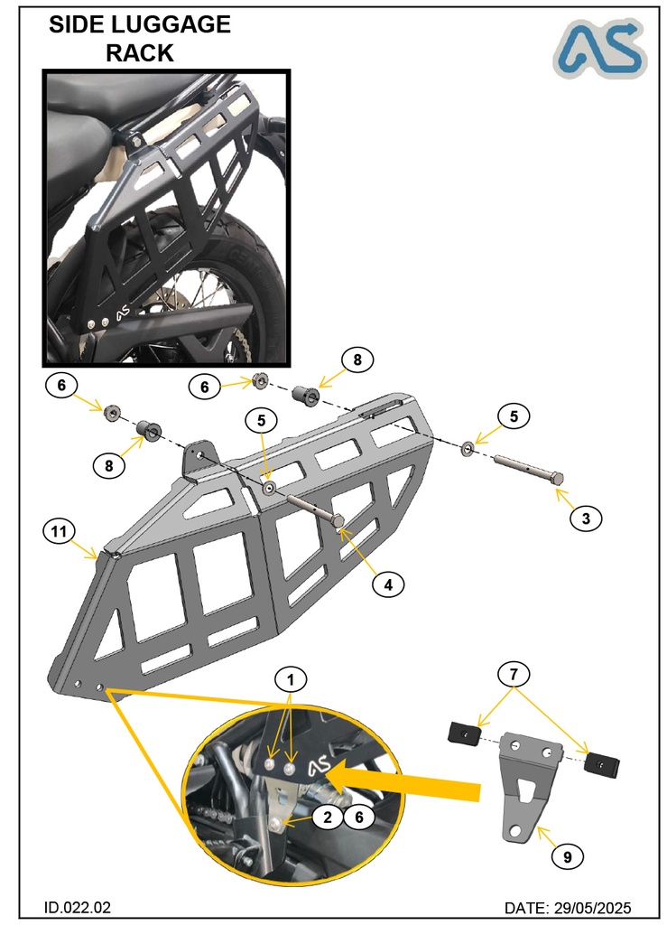 Adventure Spec RE Himalayan 450 Side Luggage Racks