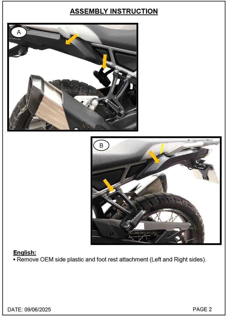 Adventure Spec CF Moto 450MT Side Luggage Racks