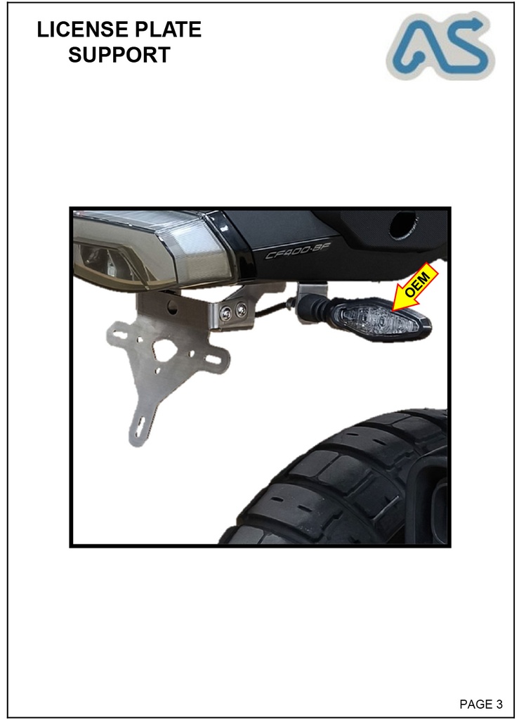 Adventure Spec CF Moto 450MT Tail Tidy