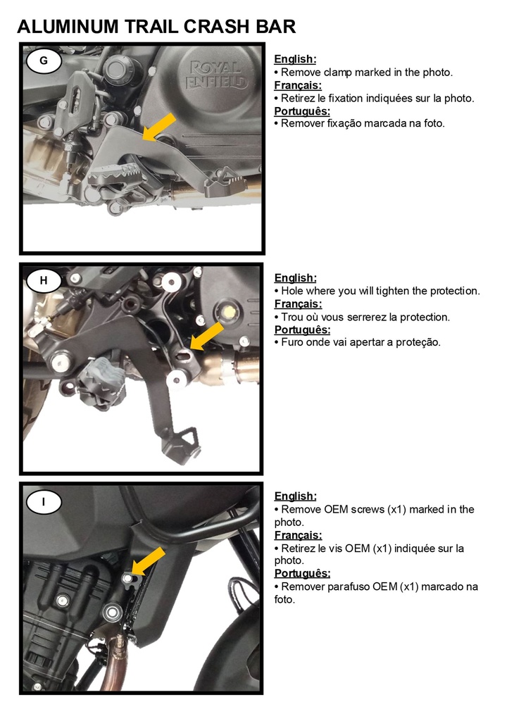 Adventure Spec RE Himalayan 450 Bashplate / low crash bars